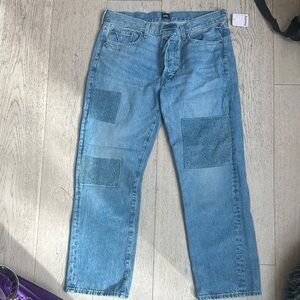 Edwin Womens Light Blue Patchwork Jeans